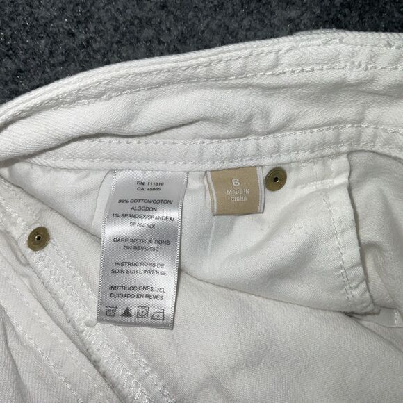 Michael Kors Jeans Womens Size 6 White  Capri Roll Cuff Preppy Coastal - Picture 9 of 9
